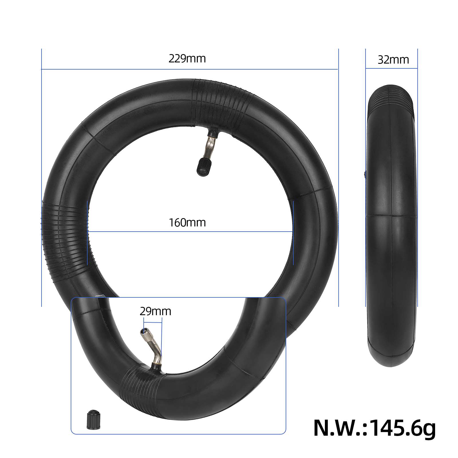 კამერა - 54/152-10, 10×2.125, Ø255×54 mm - ULIP 45° გარეთ [112}