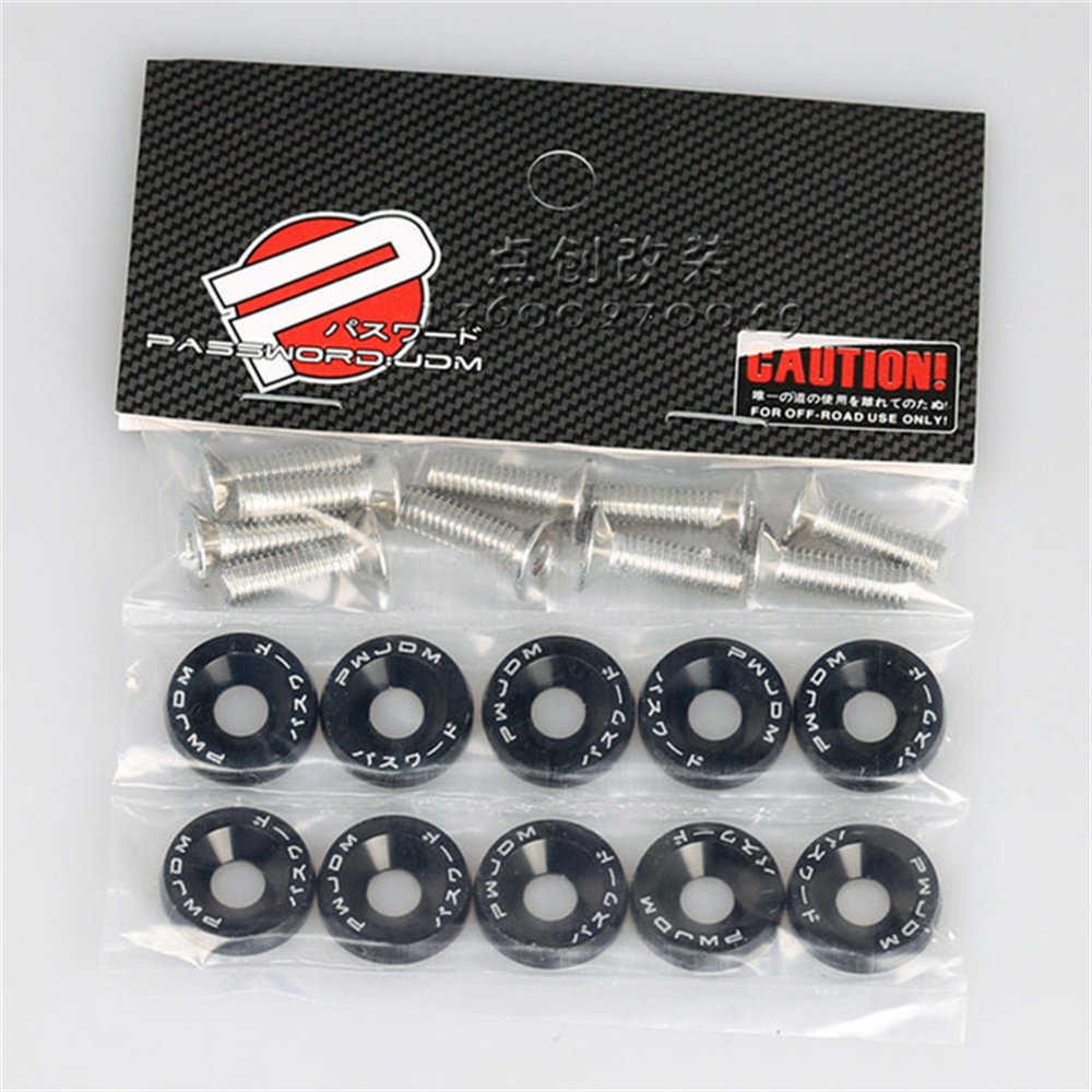 დეკორატიული M6 ზომის საყელური - შავი - 1 ცალი [493]