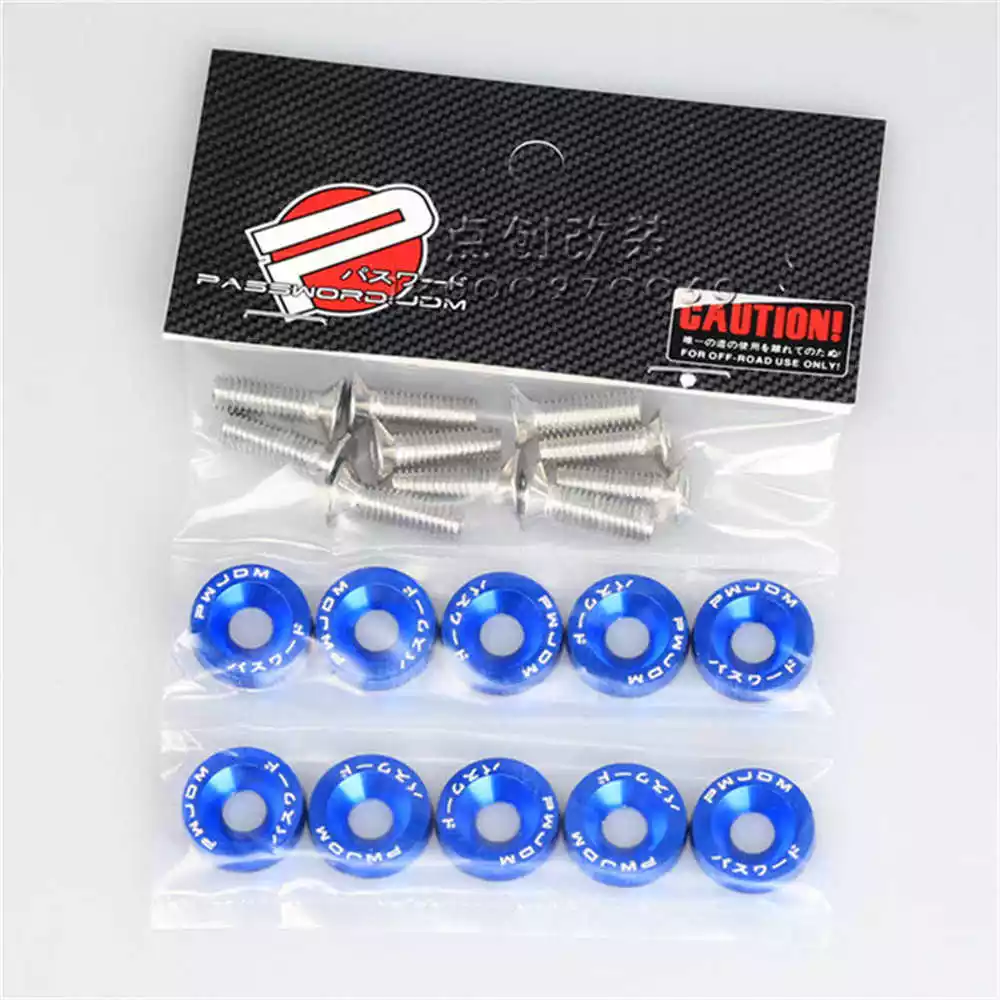 დეკორატიული M6 ზომის საყელური - ლურჯი - 1 ცალი [495]