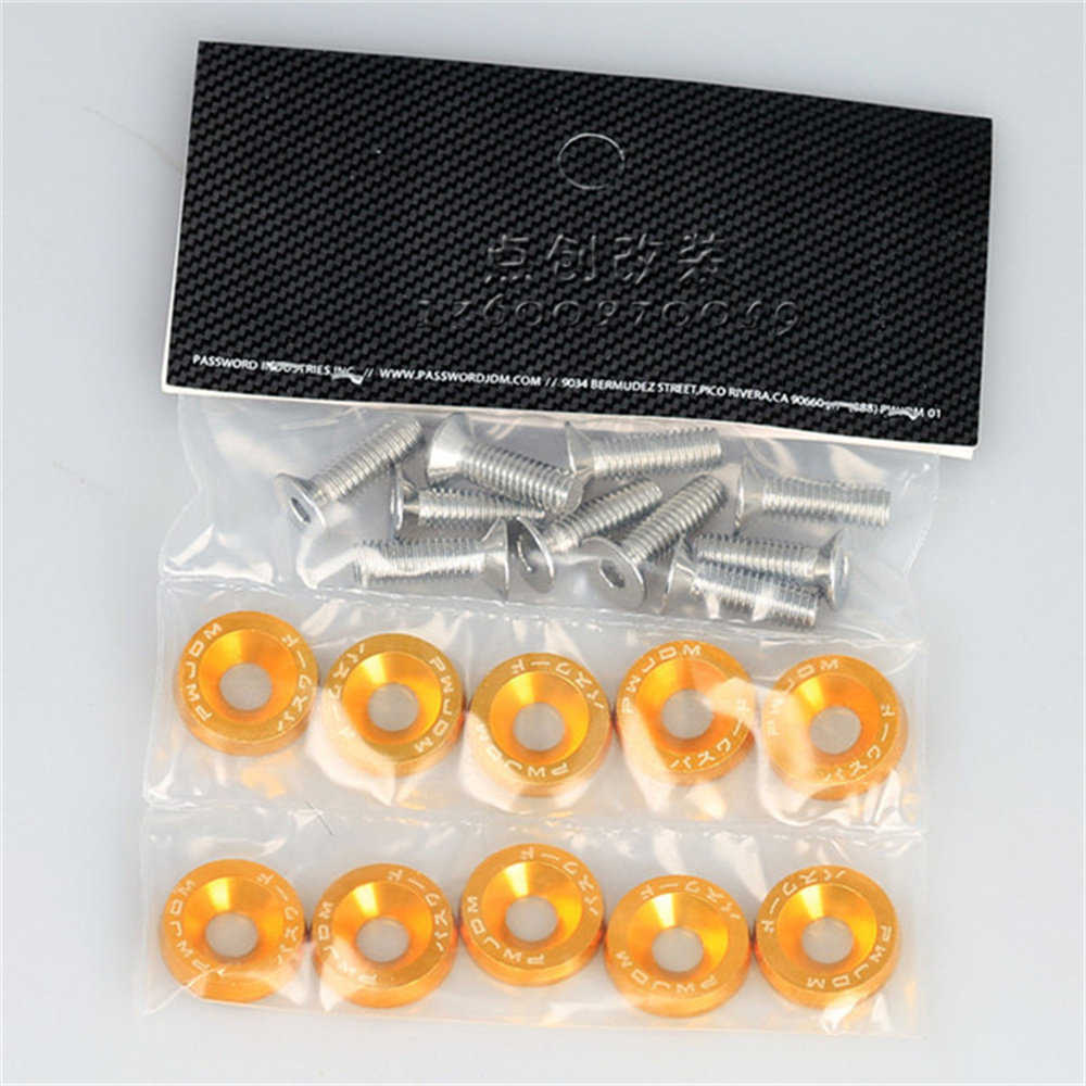 დეკორატიული M6 ზომის საყელური - ყვითელი - 1 ცალი [496]