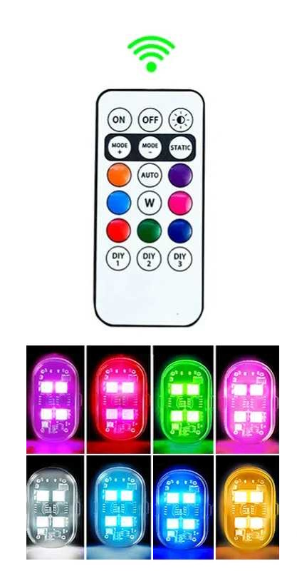 ელექტრო სკუტერის ხილვადობის ასამაღლებელი ციმციმები - 4 ნათურა 1 პულტით [507]