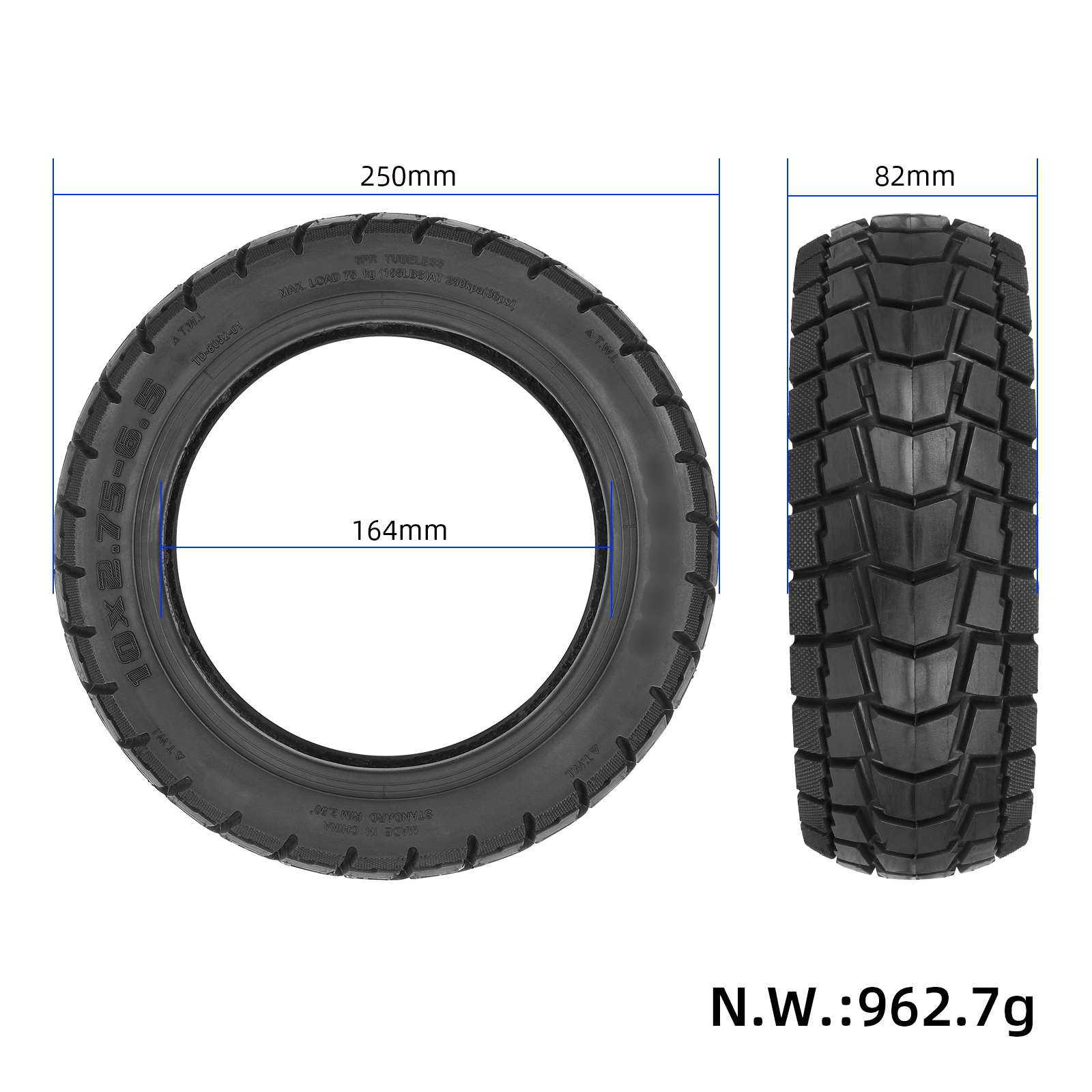 საბურავი - 70/70-6.5. [10x2.75-6.5],250x70mm [594]
